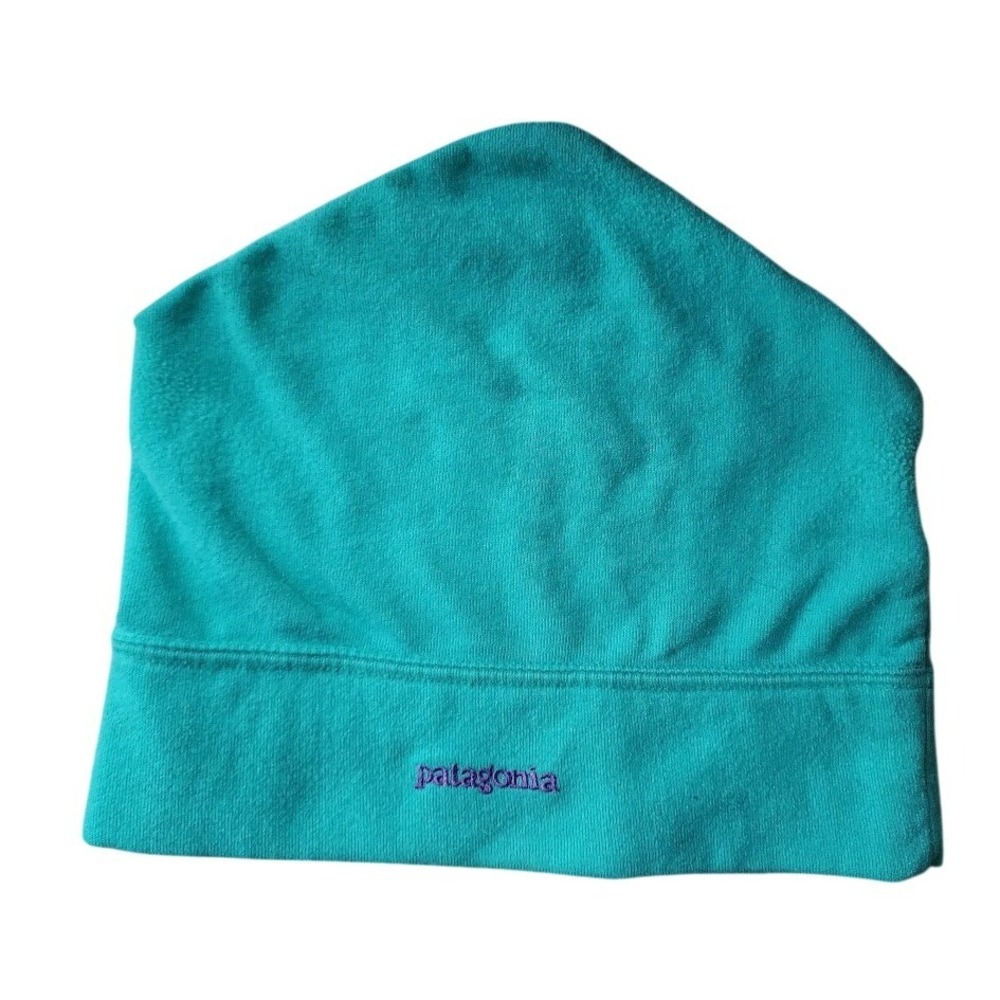 PATAGONIA 90s Vintage Teal Fleece Beanie‎ Winter Outdoor Gorpcore One Size